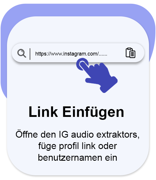 Fügen Sie die Profil-URL oder den Benutzernamen ein