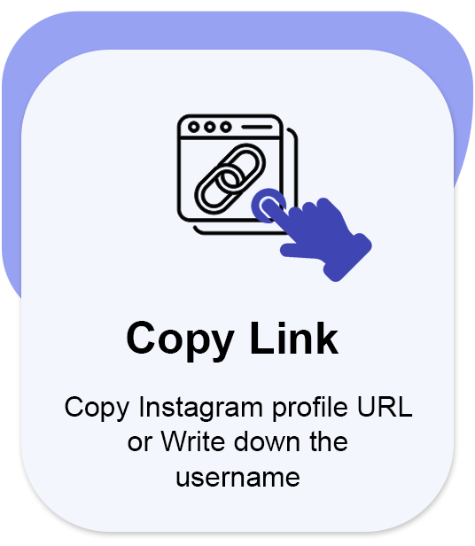 copy the profile URL or username