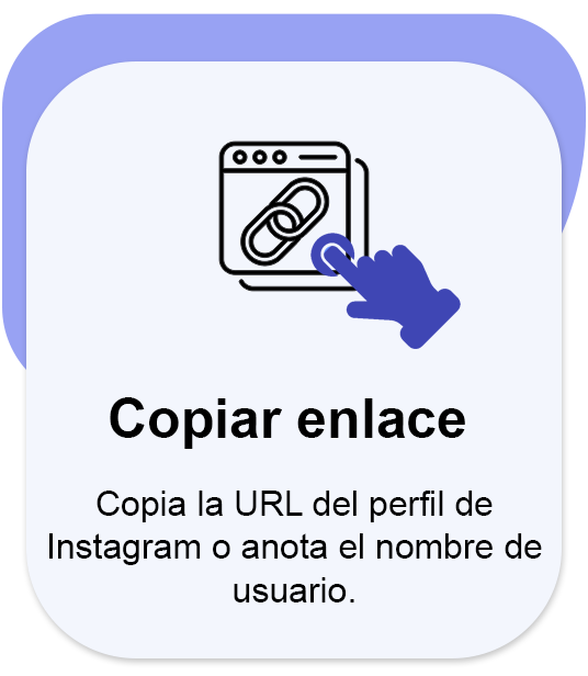copy the profile URL or username