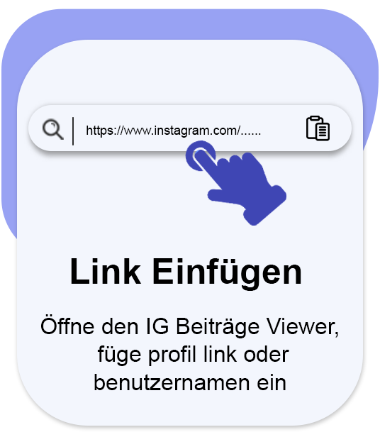 Fügen Sie die Profil-URL oder den Benutzernamen ein