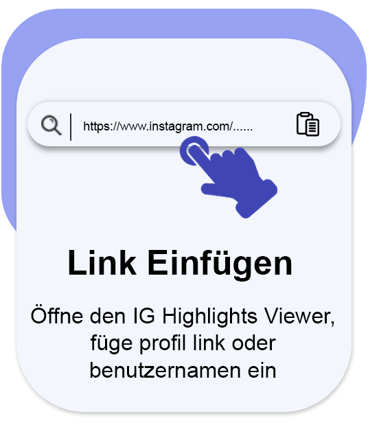 Fügen Sie die Profil-URL oder den Benutzernamen ein