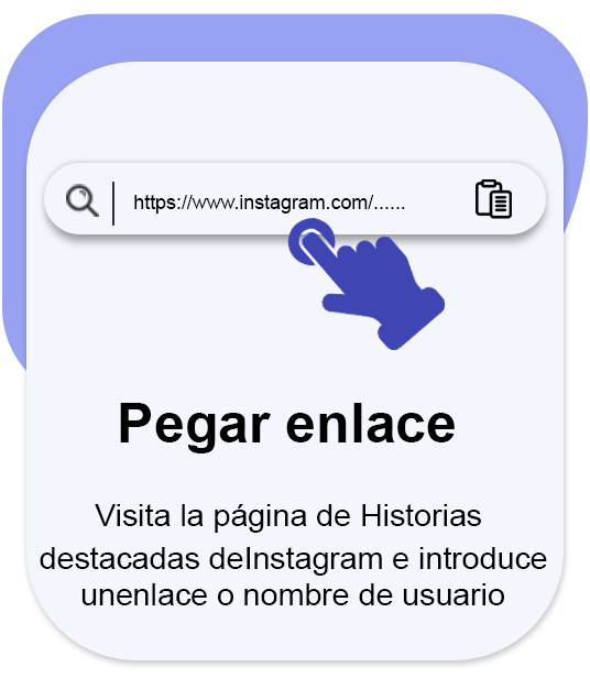 Pegue la URL del perfil o el nombre de usuario