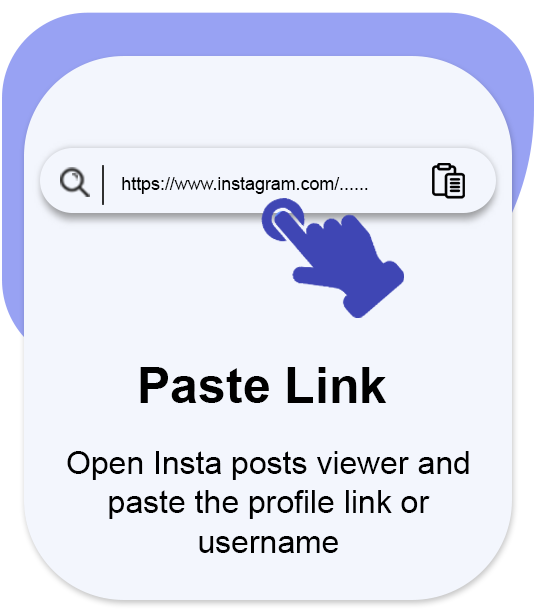 paste the profile URL or username