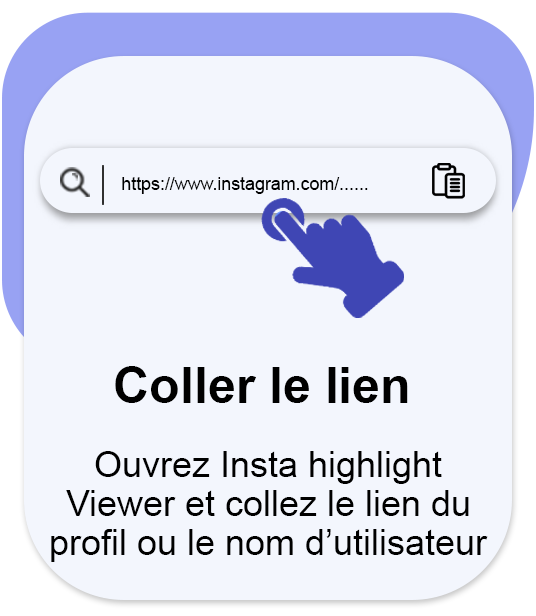 Collez l'URL du profil ou le nom d'utilisateur