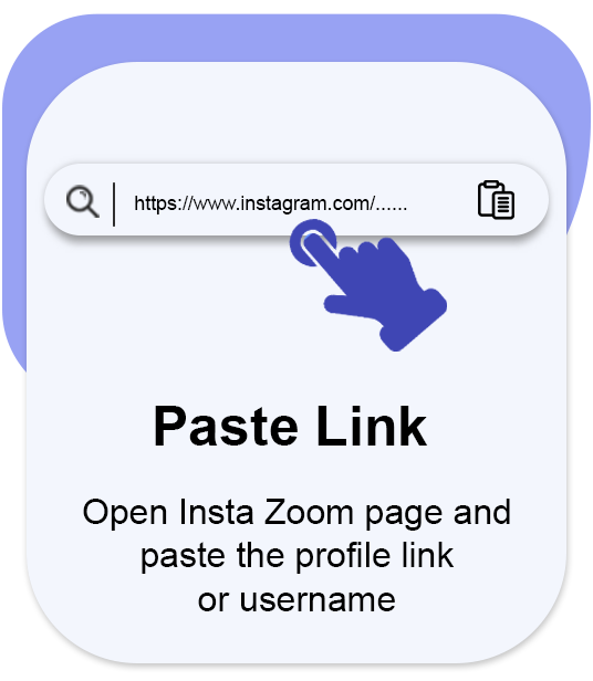 paste the profile URL or username