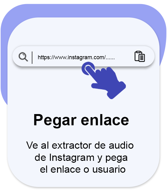 Pegue la URL del perfil o el nombre de usuario