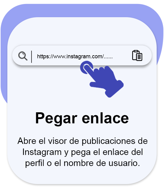 copiar la URL del perfil o el nombre de usuario