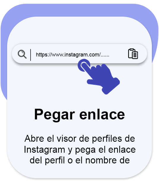 paste the profile URL or username
